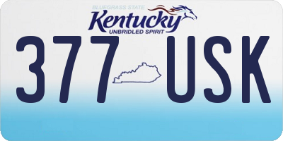 KY license plate 377USK