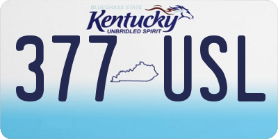 KY license plate 377USL