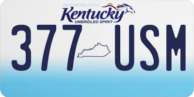 KY license plate 377USM