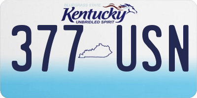 KY license plate 377USN
