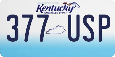 KY license plate 377USP