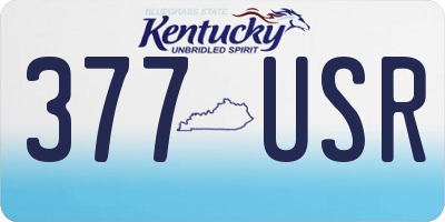 KY license plate 377USR