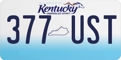 KY license plate 377UST