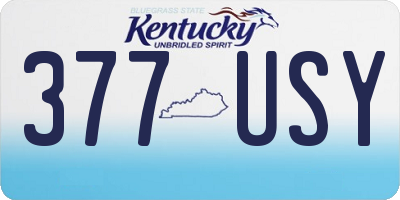 KY license plate 377USY