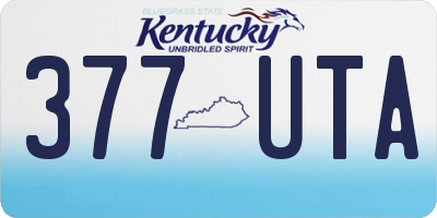 KY license plate 377UTA