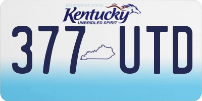 KY license plate 377UTD
