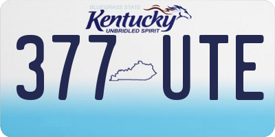 KY license plate 377UTE