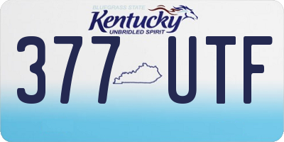 KY license plate 377UTF