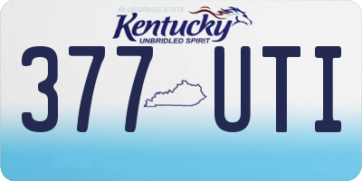 KY license plate 377UTI