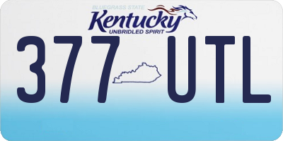 KY license plate 377UTL