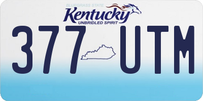 KY license plate 377UTM