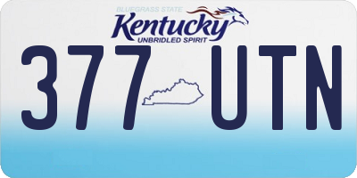 KY license plate 377UTN