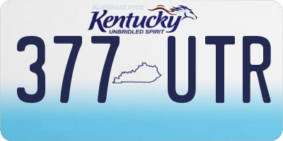 KY license plate 377UTR
