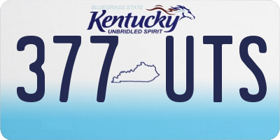 KY license plate 377UTS