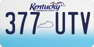 KY license plate 377UTV