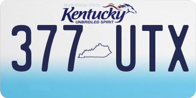 KY license plate 377UTX