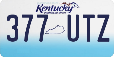 KY license plate 377UTZ
