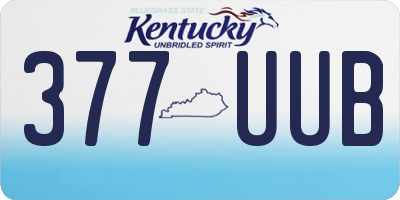 KY license plate 377UUB