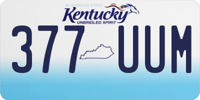 KY license plate 377UUM