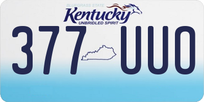 KY license plate 377UUO