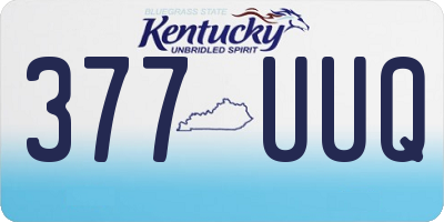 KY license plate 377UUQ