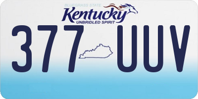 KY license plate 377UUV
