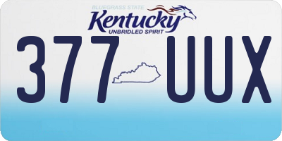 KY license plate 377UUX