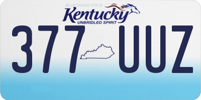 KY license plate 377UUZ