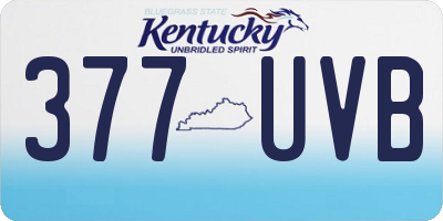KY license plate 377UVB