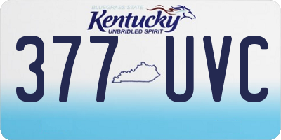 KY license plate 377UVC