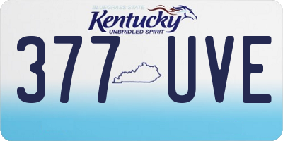 KY license plate 377UVE