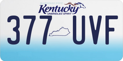 KY license plate 377UVF