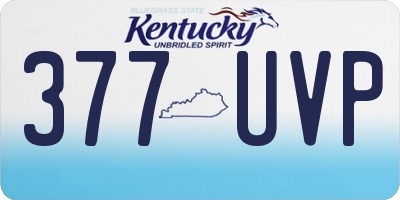 KY license plate 377UVP