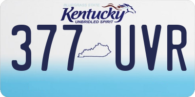 KY license plate 377UVR