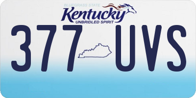 KY license plate 377UVS