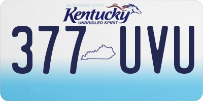 KY license plate 377UVU