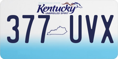 KY license plate 377UVX