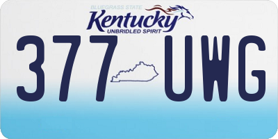 KY license plate 377UWG