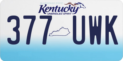 KY license plate 377UWK
