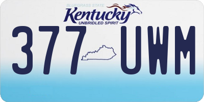 KY license plate 377UWM