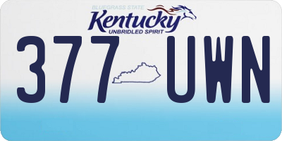 KY license plate 377UWN