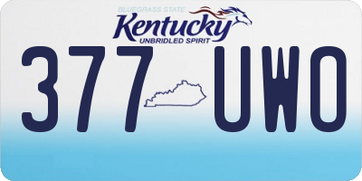 KY license plate 377UWO