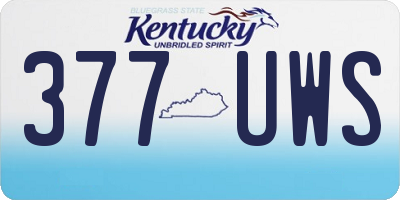 KY license plate 377UWS