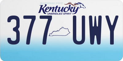 KY license plate 377UWY