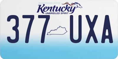 KY license plate 377UXA