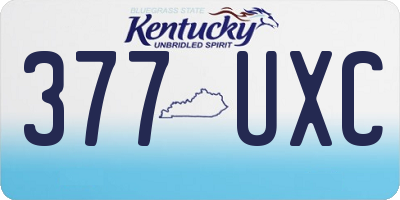 KY license plate 377UXC