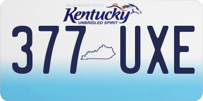 KY license plate 377UXE