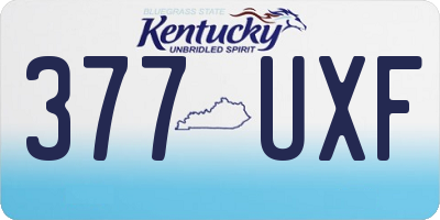 KY license plate 377UXF