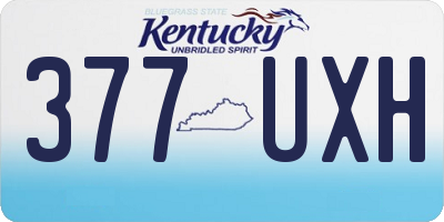 KY license plate 377UXH