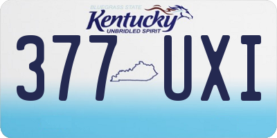 KY license plate 377UXI